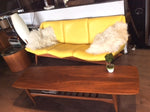 Mid Century Modern Walnut Coffee Table Surfboard with Shelf REFINISHED - Mid Century Modern Toronto 1