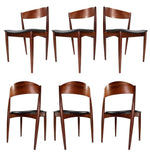 6 Danish Mid Century Modern Teak Chairs by Jydsk Møbelindustri 2
