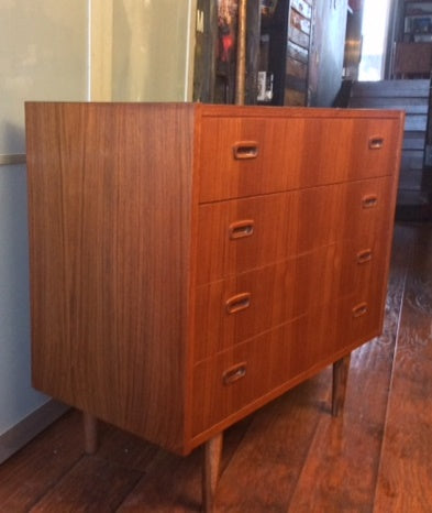 REFINISHED Danish MCM Teak 4 Drawers Dresser 35.5” - Mid Century Modern Toronto