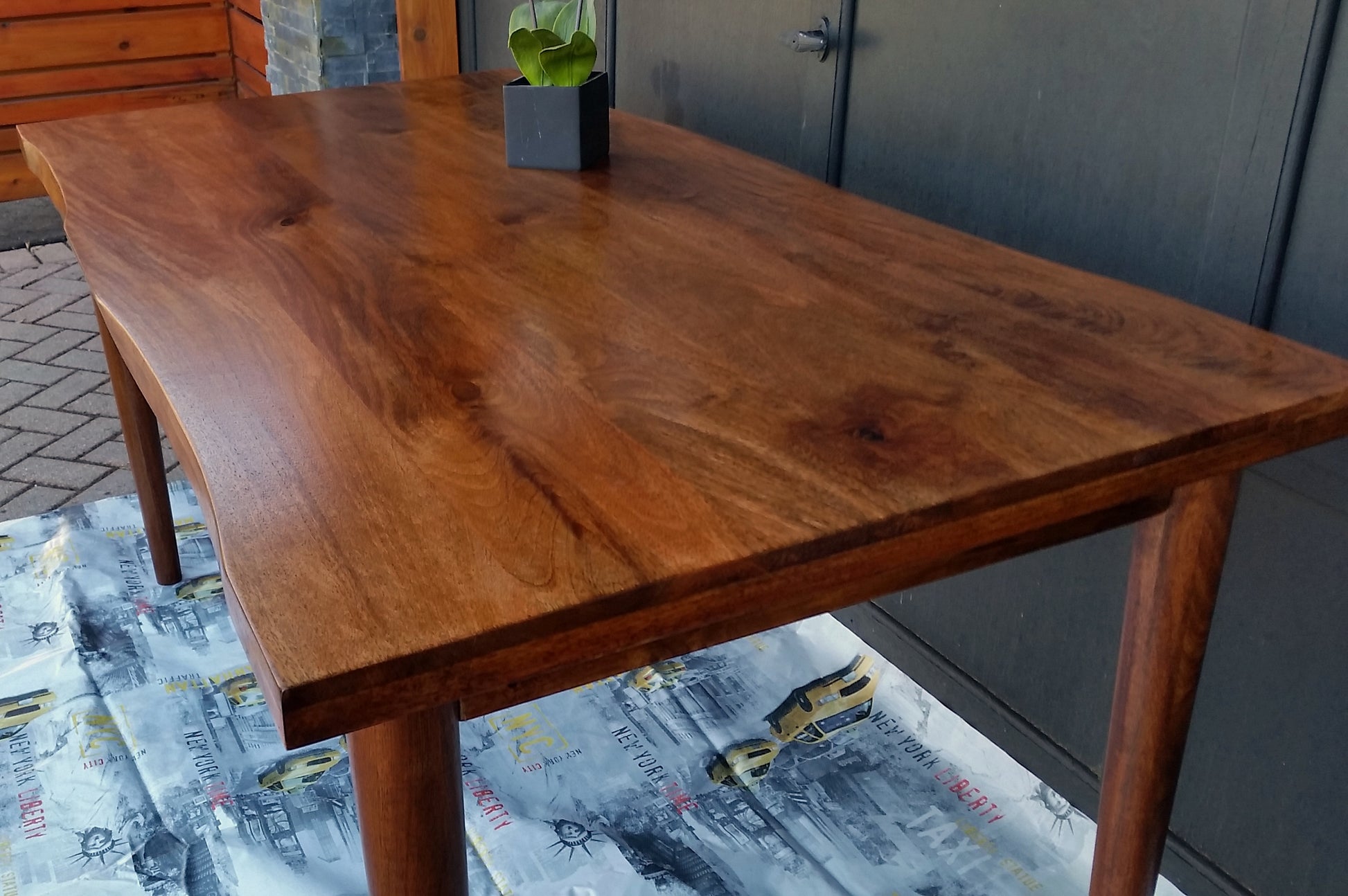 NEW Solid Wood Live Edge Dining Tables, compact 63" seats up to 8 - Mid Century Modern Toronto