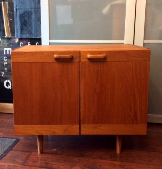 REFINISHED Danish MCM Cabinet China Linen Media 32" x H 73.25" (2 parts) - Mid Century Modern Toronto