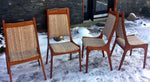 4 Danish Mid Century Modern Teak chairs High Back REFINISHED $125 each - Mid Century Modern Toronto 4