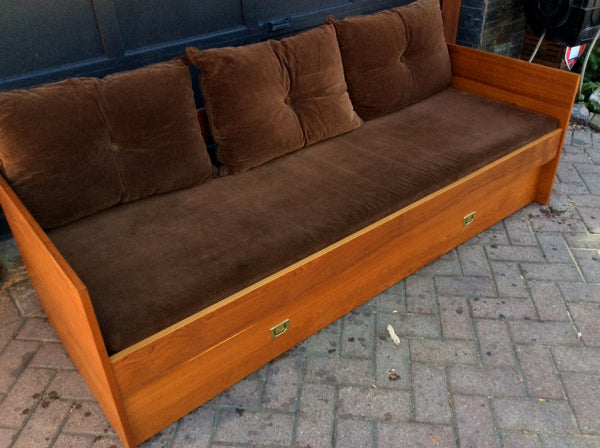 Danish Mid Century Modern Teak Day Bed with Storage Drawer - Mid Century Modern Toronto