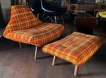 RESTORED MCM Large Lounge Chair & Ottoman in Adrian Pearsall style 3