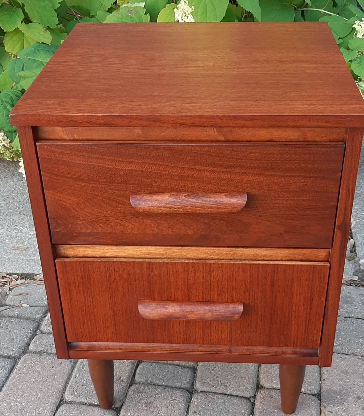 2 REFINISHED Mid Century Modern Walnut Nightstands - Mid Century Modern Toronto