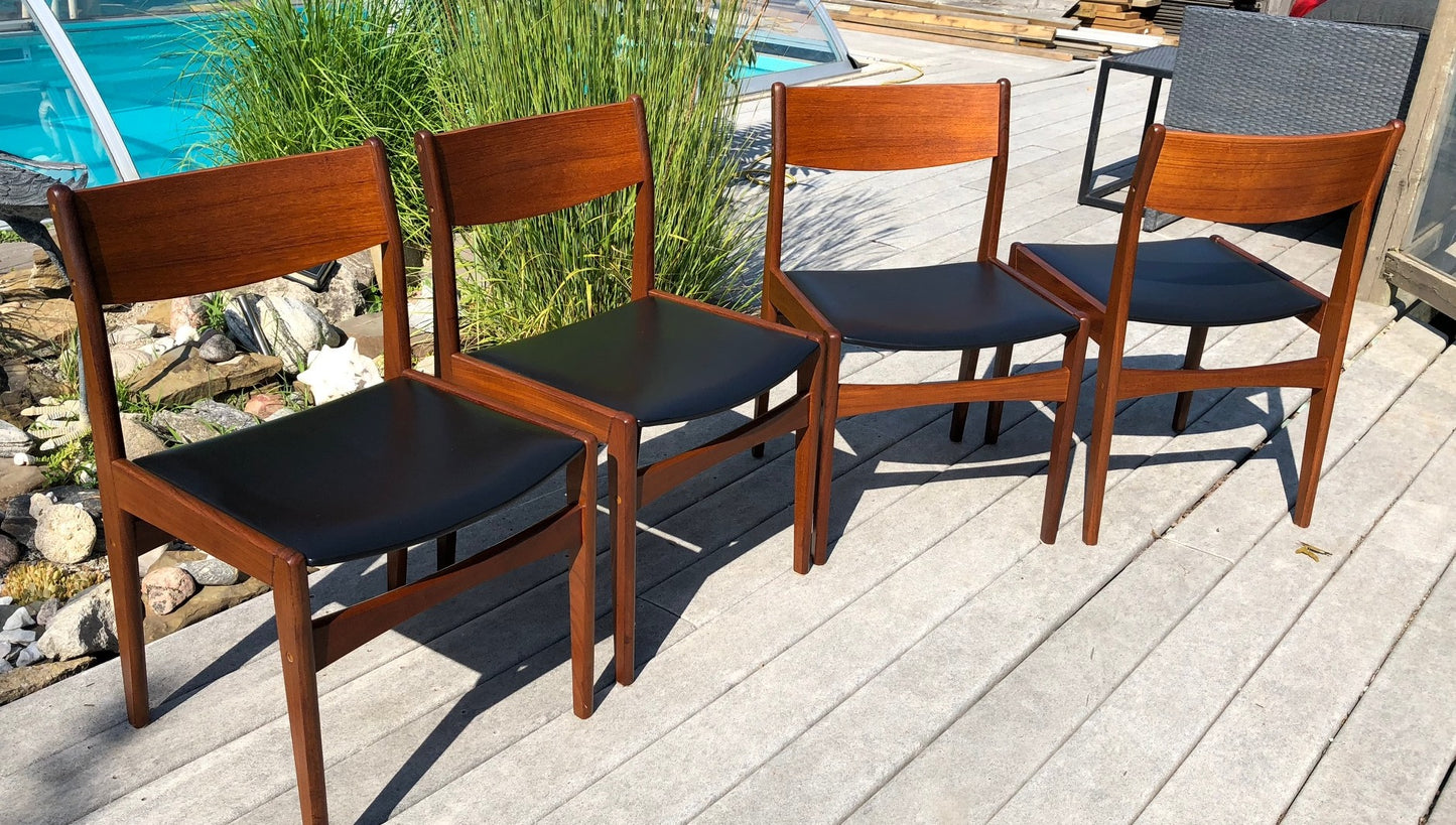 4 Poul Volther for Frem Rojle MCM Teak Chairs REFINISHED like New, each $199 - Mid Century Modern Toronto