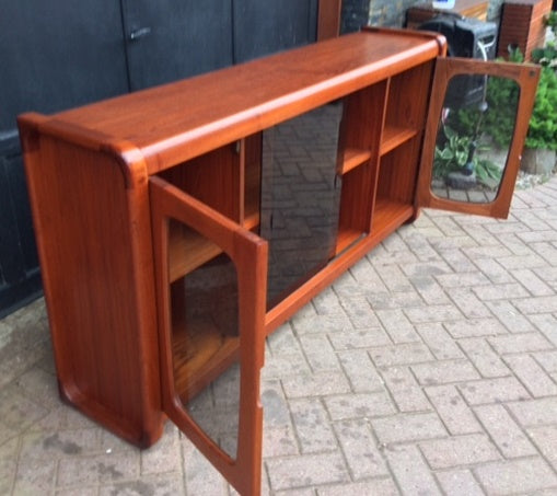 REFINISHED Grand MCM  Teak TV Console 72" - Mid Century Modern Toronto