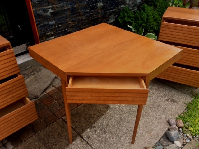 Sculptural MCM Set of 2 Solid Wood Dressers & Desk by Imperial - like new, for less than IKEA - Mid Century Modern Toronto