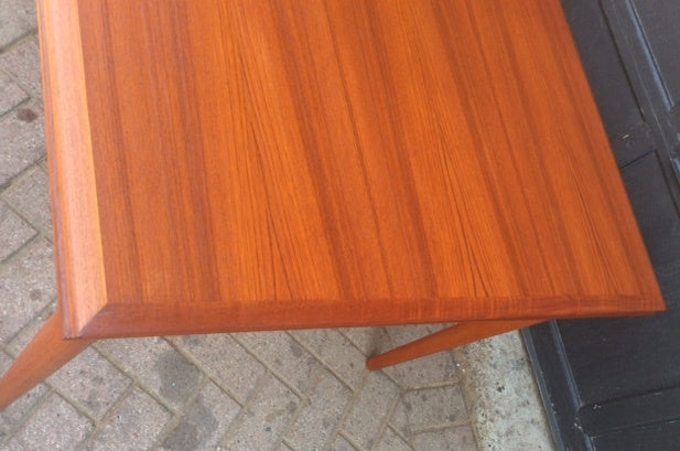 REFINISHED Danish MCM  Teak Table w 2 Leaves by DYRLUND 59"-104" - Mid Century Modern Toronto