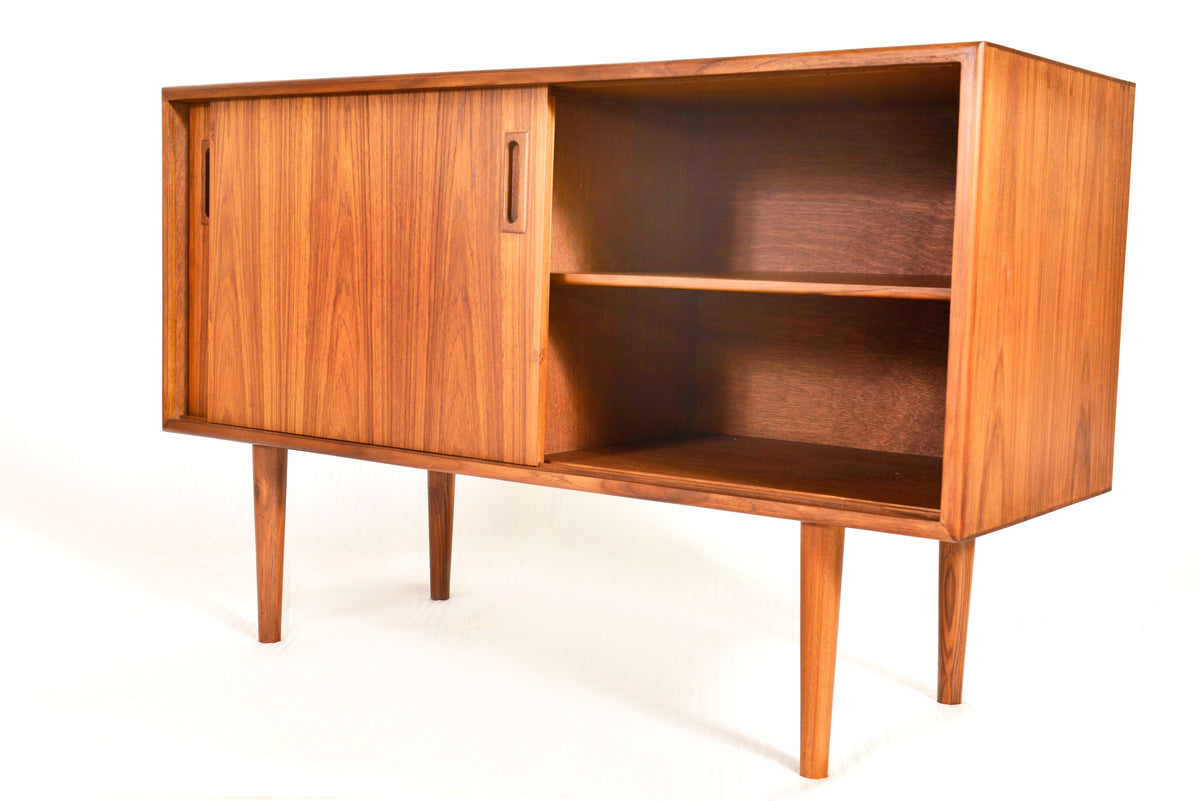 TEAK SIDEBOARD BUFFET TV MEDIA CONSOLE DANISH - Mid Century Modern Toronto