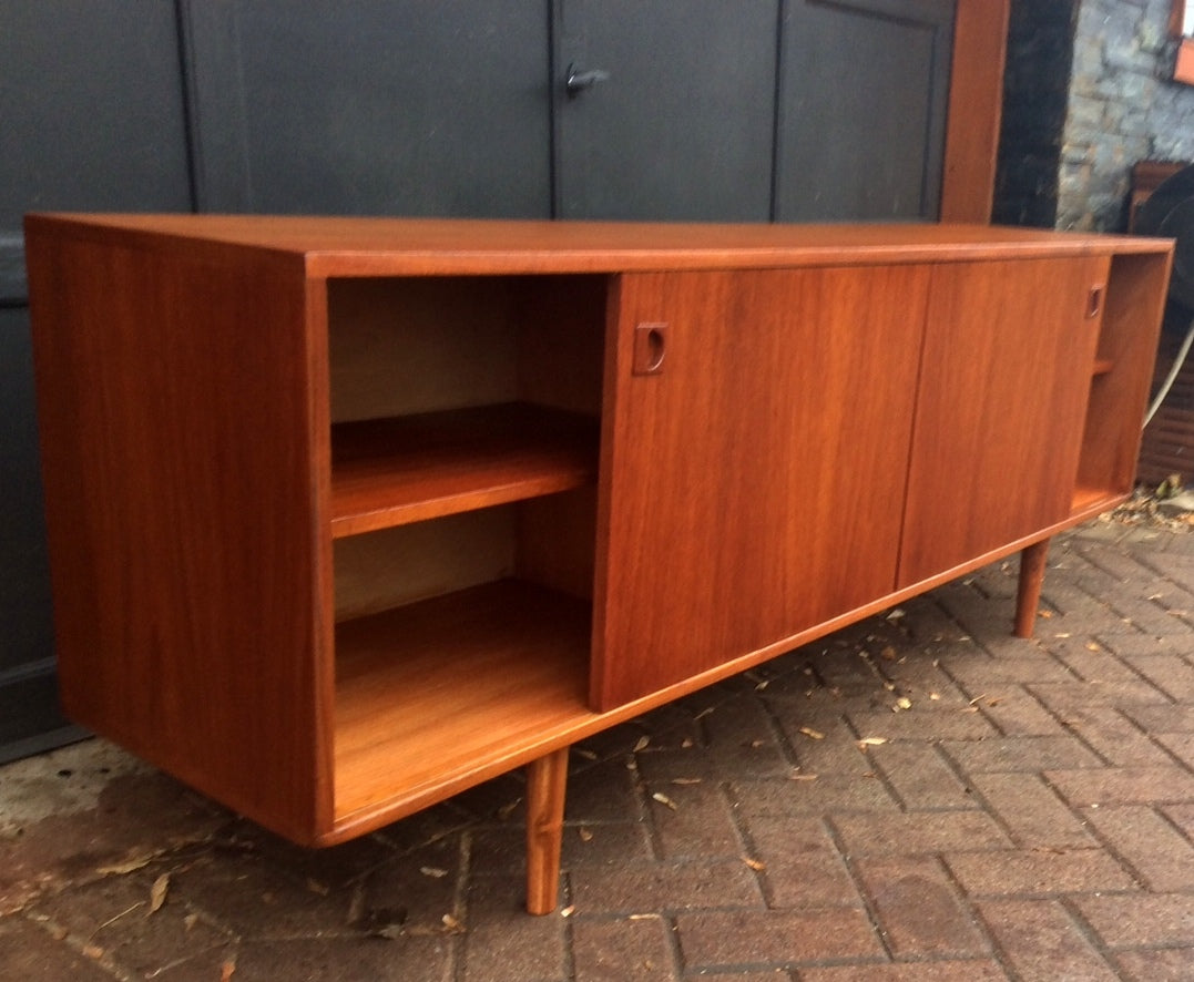 REFINISHED Mid Century Modern Teak Sideboard Buffet TV Media Records Console Low Profile 6 ft - Mid Century Modern Toronto