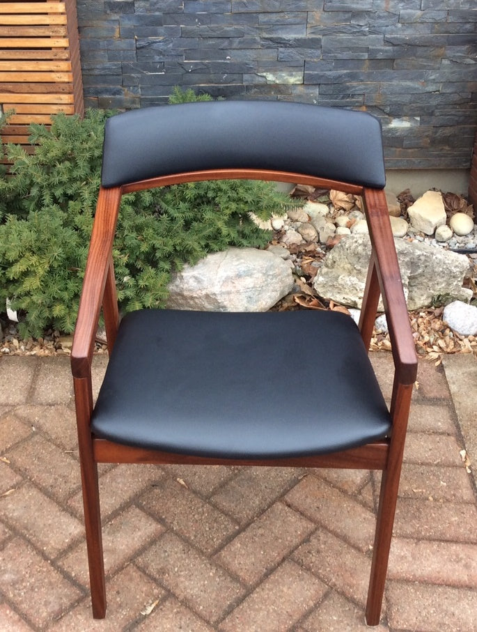 MCM Solid Teak Arm Chair by Jan Kuypers REFINISHED REUPHOLSTERED - Mid Century Modern Toronto