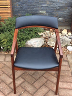 MCM Solid Teak Arm Chair by Jan Kuypers REFINISHED REUPHOLSTERED - Mid Century Modern Toronto 3