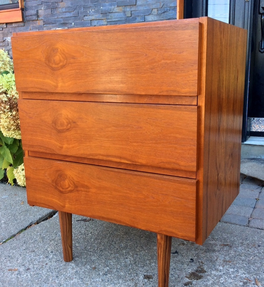 Mid Century Modern Swedish Teak Bedroom set- 2 dressers and single bed - Mid Century Modern Toronto