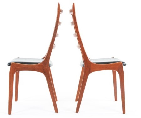 ON HOLD  6 Danish MCM Teak Chairs by Kai Kristiansen REUPHOLSTERED Grey - Mid Century Modern Toronto