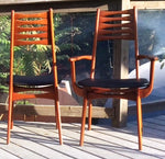 8 Danish MCM Teak Chairs REUPHOLSTERED by Korup Stolefabrik, $250 each. Arm chair also available - Mid Century Modern Toronto 4