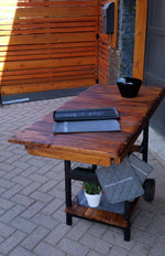 Bar Serving Cart Trolley One of the Kind Reclaimed Industrial Modern Rustic - Mid Century Modern Toronto 7