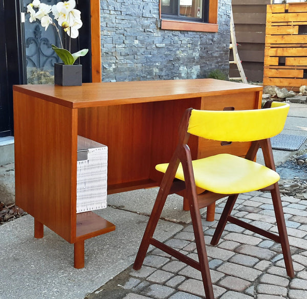 Mid Century Modern Teak Desk REFINISHED - Mid Century Modern Toronto