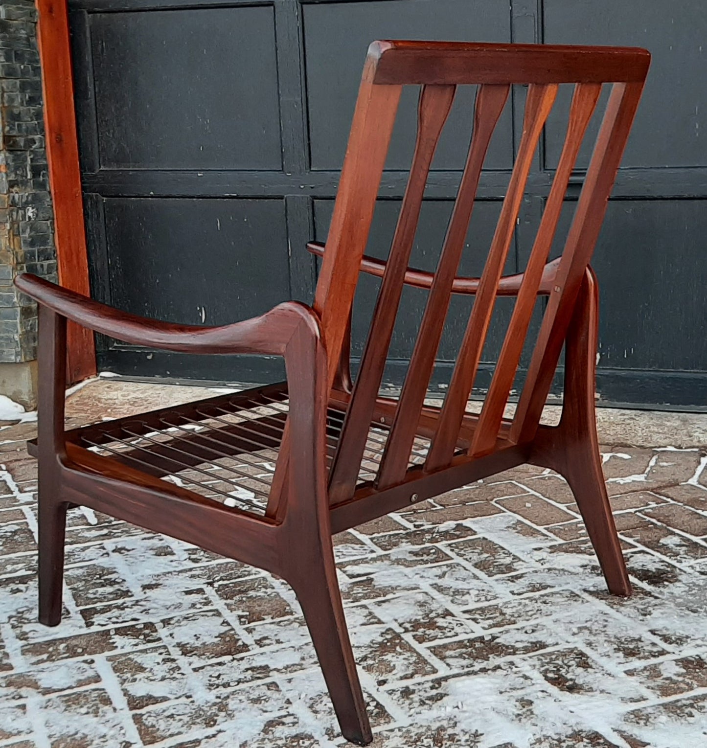 REFINISHED Danish MCM Solid Teak Lounge Chair PERFECT