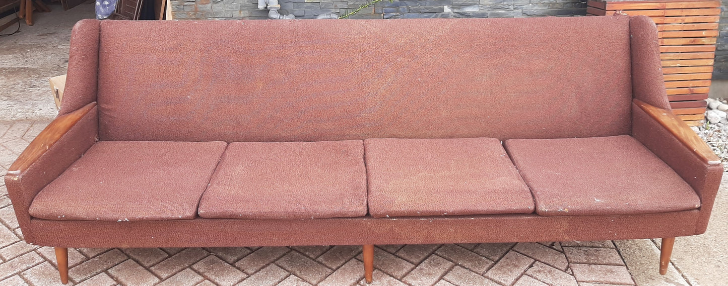 Danish MCM Teak Sofa 4-Seater will be REFINISHED & REUPHOLSTERED