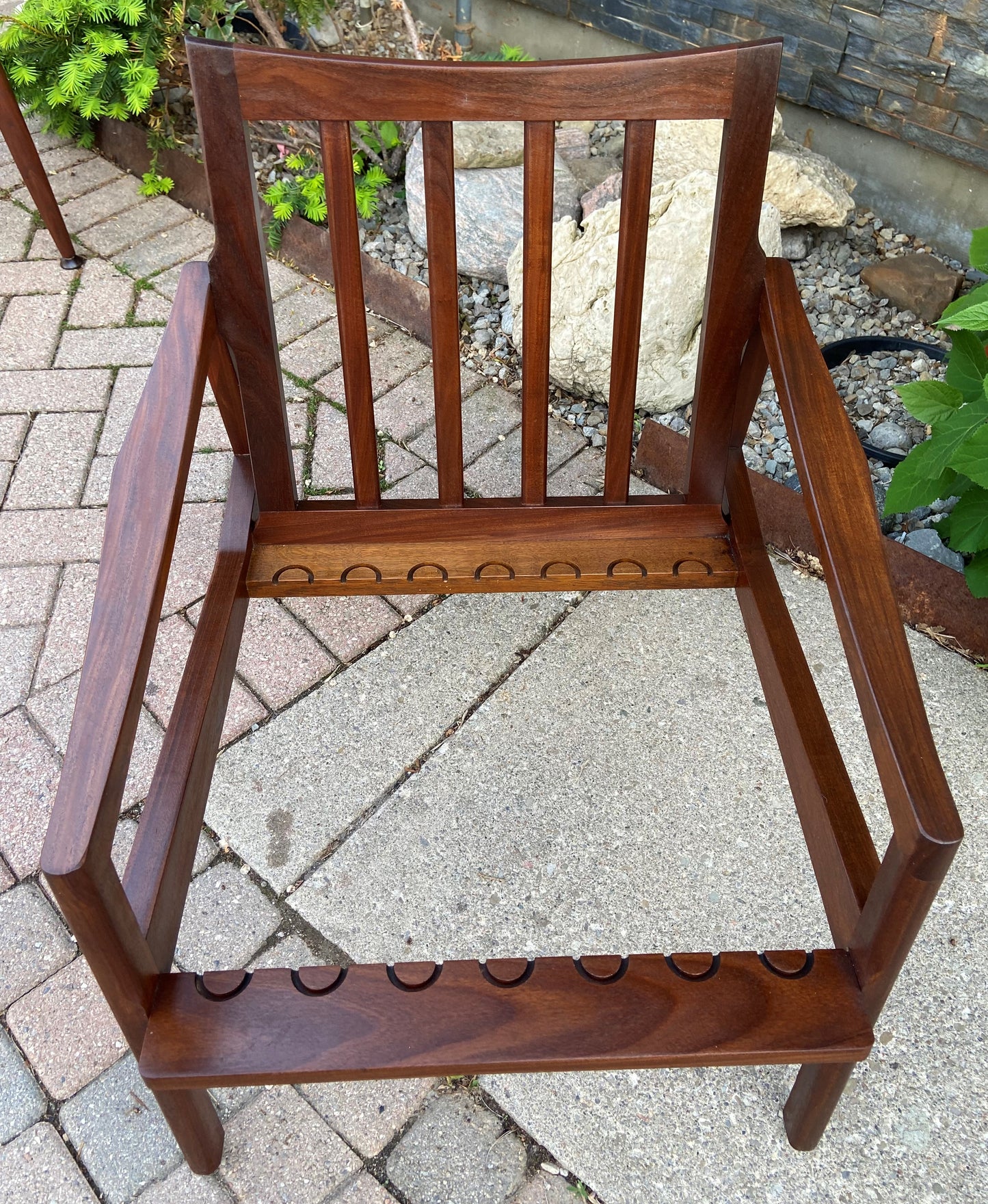 REFINISHED Danish Mid-Century Modern Teak Lounge Chair will get NEW CUSHIONS