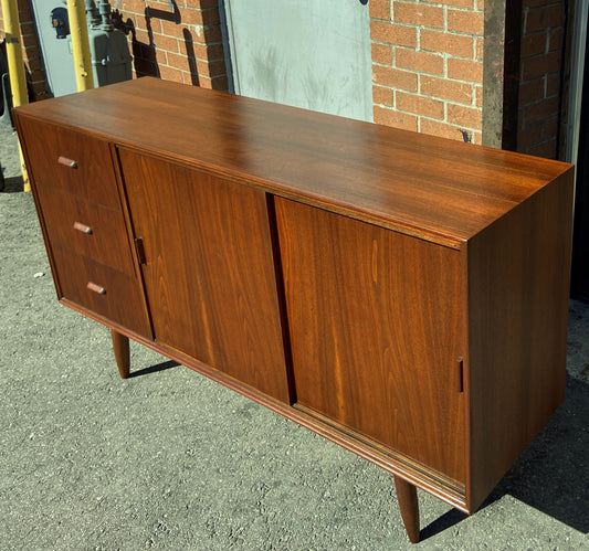 REFINISHED Mid Century Modern Teak Sideboard 58"