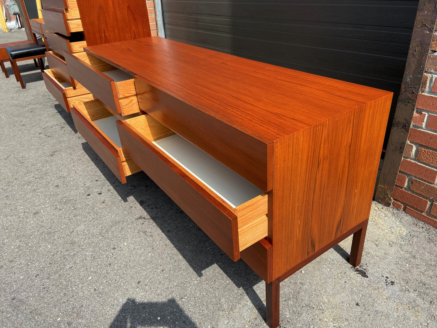 REFINISHED Mid Century Modern Teak Dresser & Tallboy by Reff/ Knoll, PERFECT