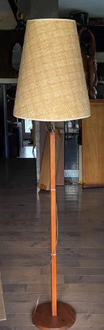 Mid Century Modern Teak Floor Lamp, H 63