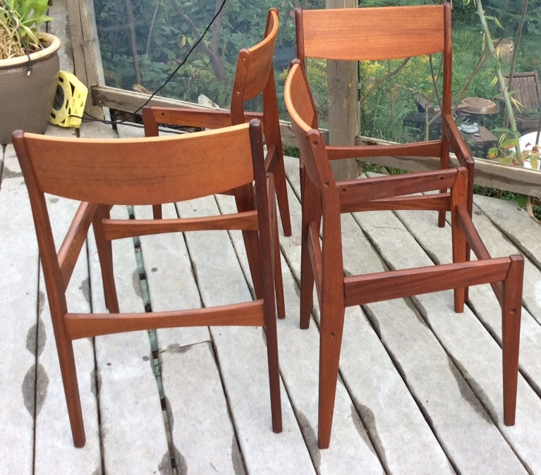 Set of 4 Poul Volther for Frem Rojle Mid Century Modern Teak Dining Chairs REUPHOLSTERED - Mid Century Modern Toronto