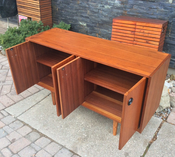 Mid Century Modern Teak Sideboard TV Media  Console RESTORED - Mid Century Modern Toronto