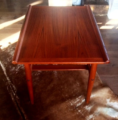 Danish MCM Teak Accent Table in style Greta Jalk REFINISHED - Mid Century Modern Toronto