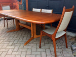 Large Mid Century Modern Teak Dining Table with 2 Leaves- REFINISHED - Mid Century Modern Toronto 1
