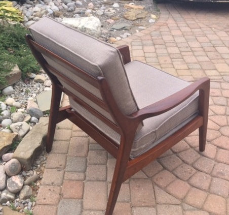MCM Solid Teak Lounge Armchair by Jan Kuypers REFINISHED REUPHOLSTERED for Imperial - Mid Century Modern Toronto