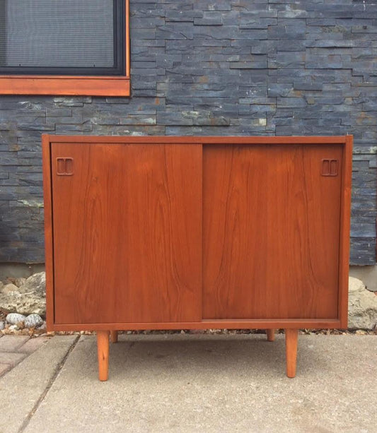 Danish Mid Century Modern Teak Sideboard TV Media Console, RESTORED - Mid Century Modern Toronto