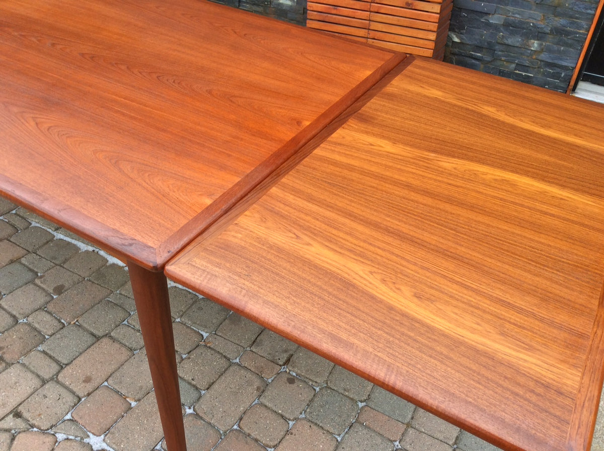 Danish Mid Century Modern Teak Dining Table with 2 hidden leaves - Mid Century Modern Toronto