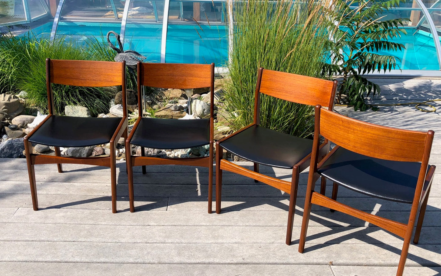 4 Poul Volther for Frem Rojle MCM Teak Chairs REFINISHED like New, each $199 - Mid Century Modern Toronto