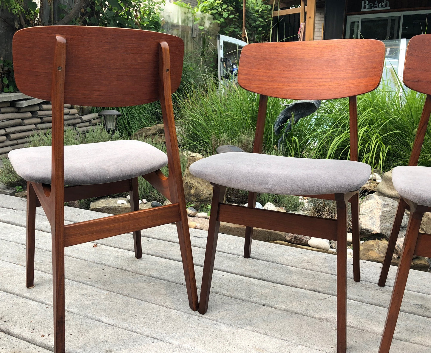 6 Gustav Bahus MCM Teak Chairs REFINISHED REUPHOLSTERED like New, each $249 - Mid Century Modern Toronto