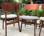 6 Gustav Bahus MCM Teak Chairs REFINISHED REUPHOLSTERED like New, each $249 - Mid Century Modern Toronto 6