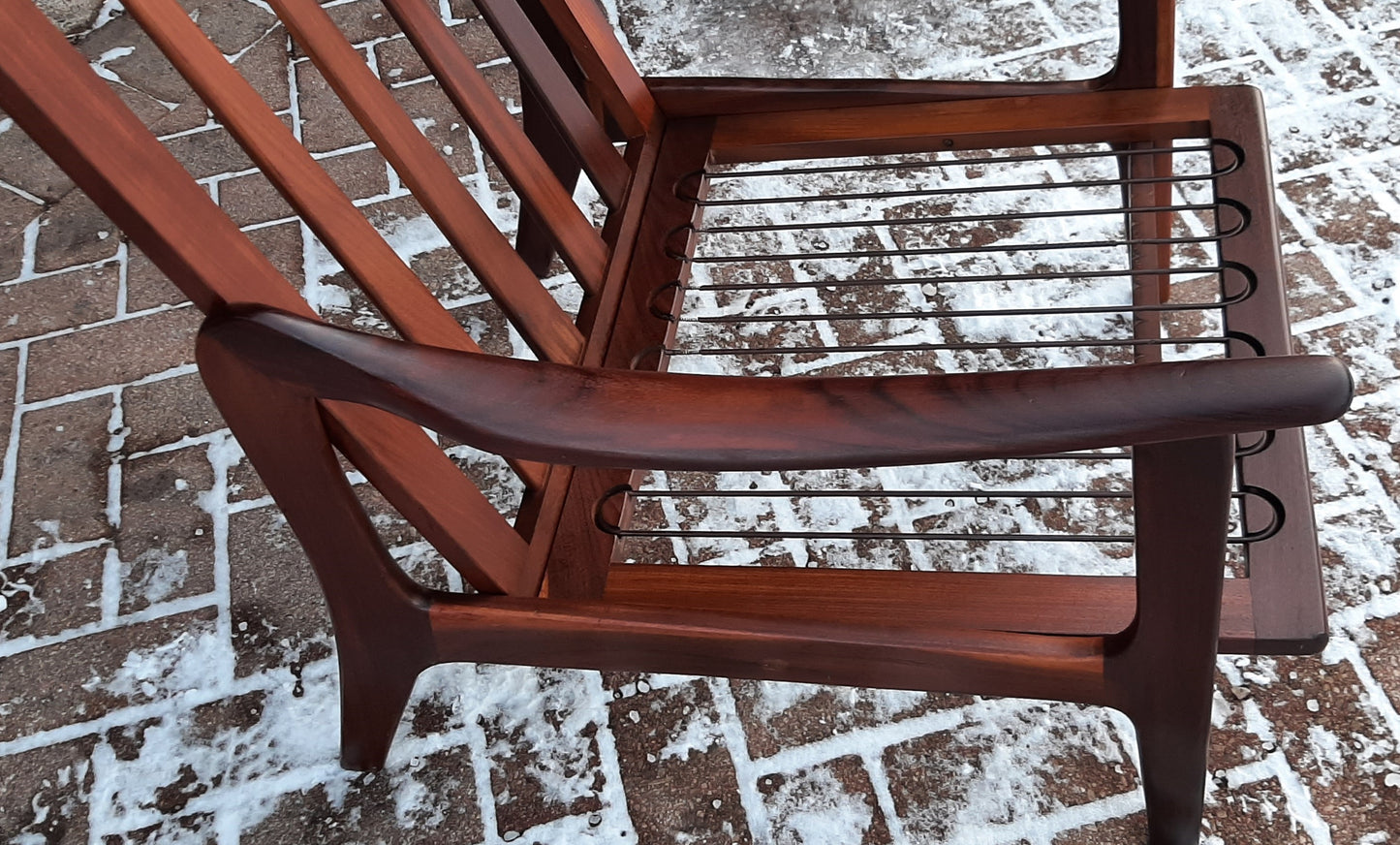 REFINISHED Danish MCM Solid Teak Lounge Chair PERFECT