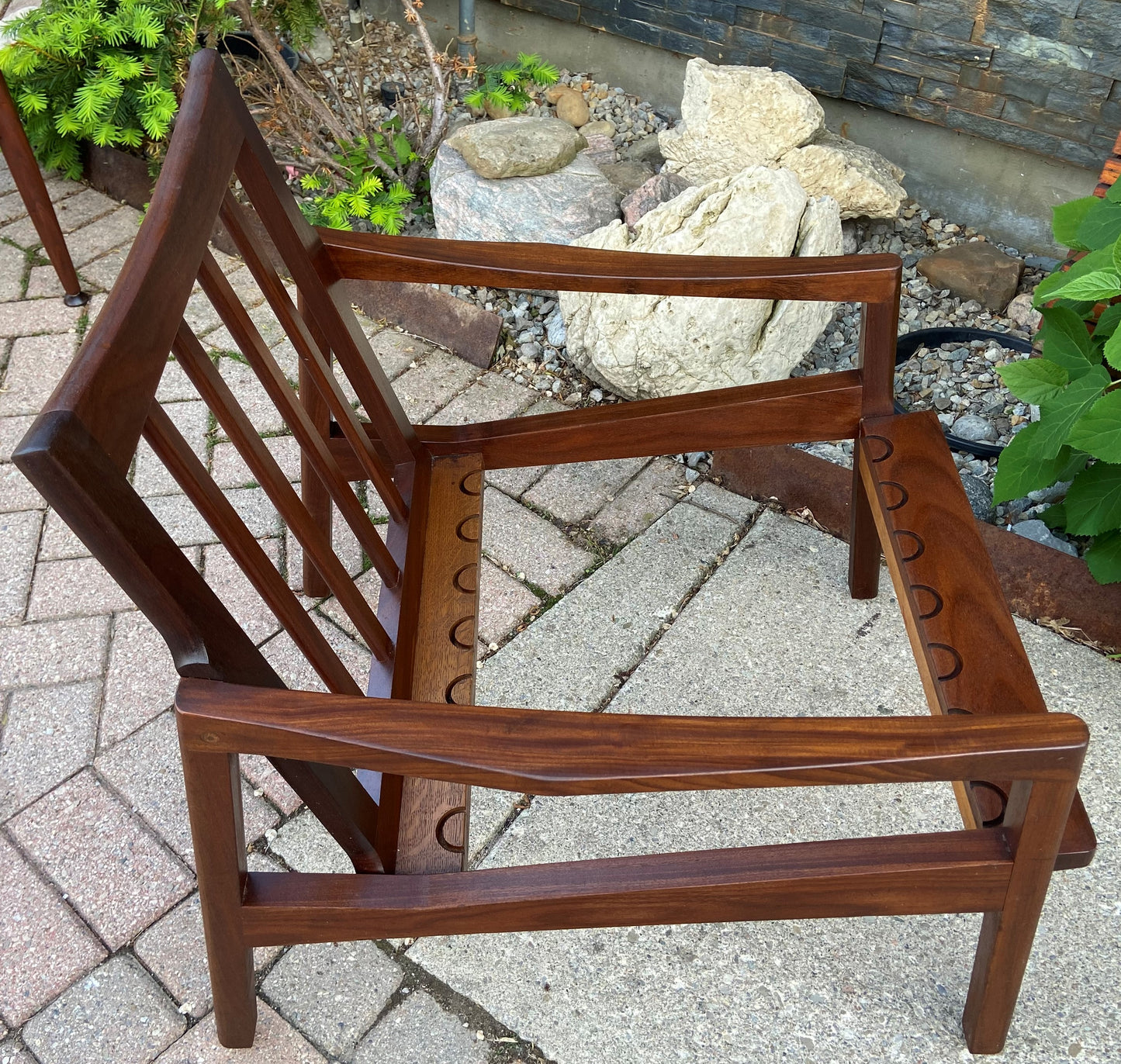 REFINISHED Danish Mid-Century Modern Teak Lounge Chair will get NEW CUSHIONS