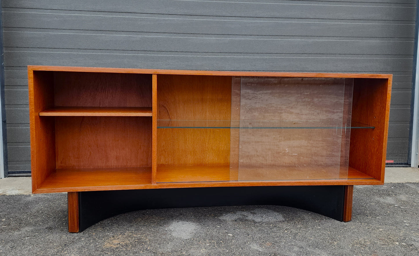 REFINISHED Mid Century Modern teak console 60" by RS Associates