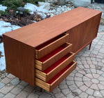 REFINISHED MCM Teak Sideboard Buffet Media Console, Perfect 8