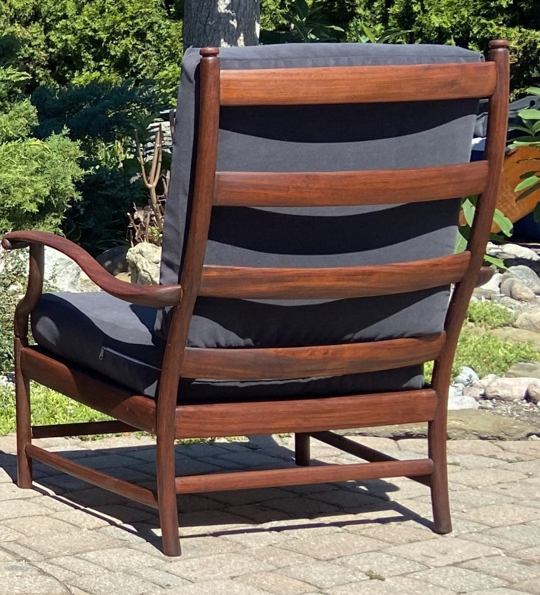 REFINISHED REUPHOLSTERED Mid Century Modern Rosewood Armchair (part of the set)