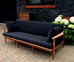 Mid Century Modern 3-Seater Sofa REFINISHED REUPHOLSTERED Charcoal Grey fabric - Mid Century Modern Toronto 2