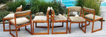 6 Danish MCM Teak Sleigh base chairs, straight lines & finger joints, each $50 - Mid Century Modern Toronto 1