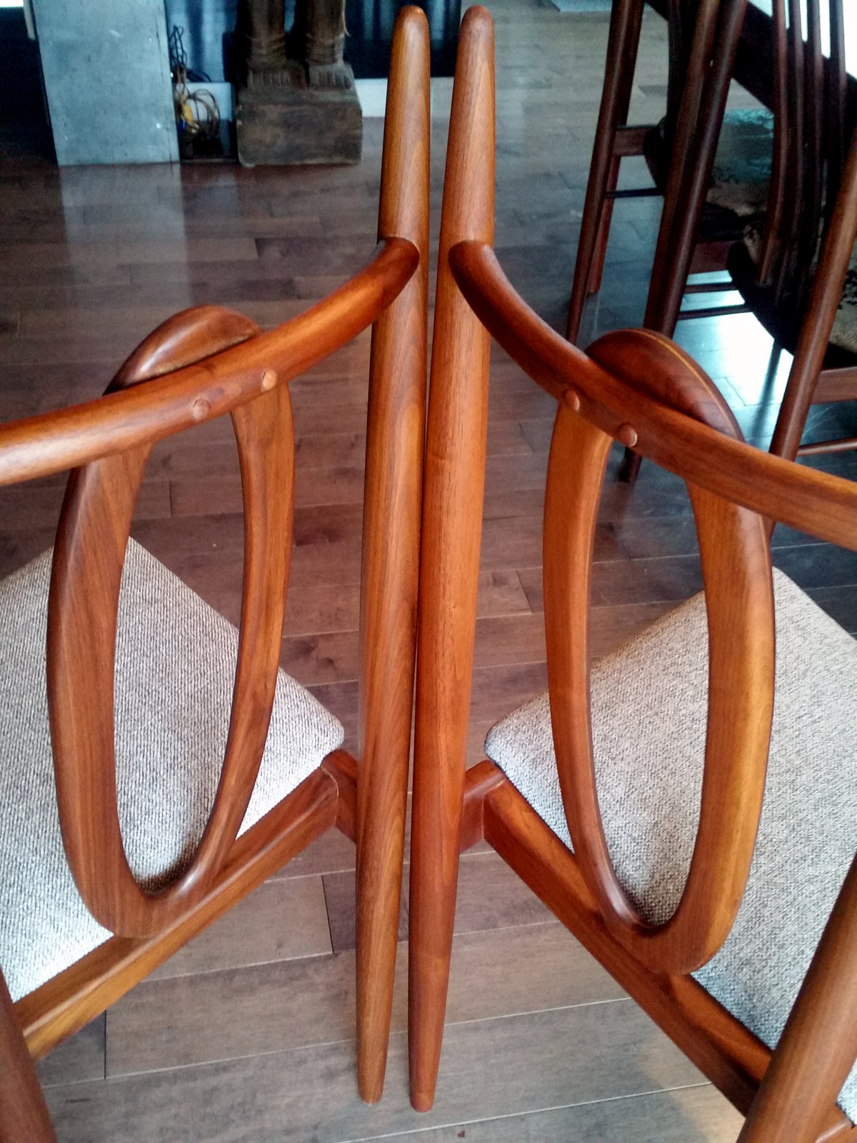 6 Mid Century Modern Teak Chairs REFINISHED REUPHOLSTERED $249 per chair - Mid Century Modern Toronto