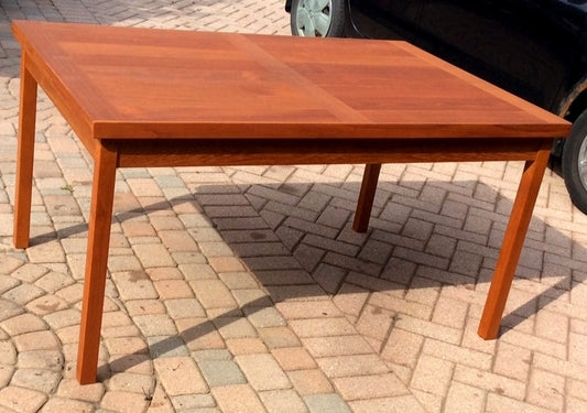 REFINISHED Danish Mid Century Modern Teak Dining Table with 2 Leaves - Mid Century Modern Toronto
