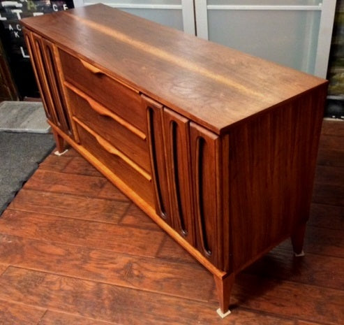 Mid Century Modern Walnut Buffet Sideboard REFINISHED 5 ft - Mid Century Modern Toronto