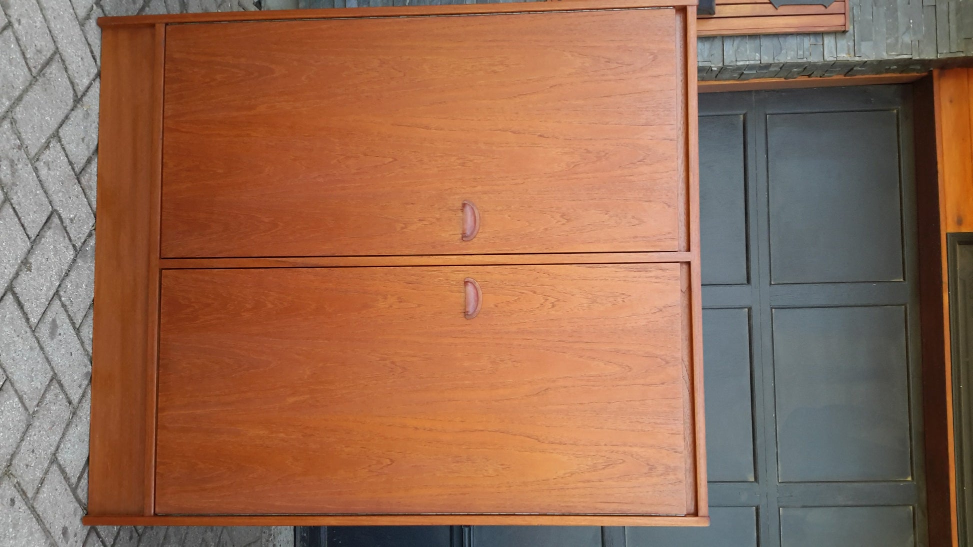 REFINISHED MCM Teak Dresser, Wardrobe, Queen Bed with floating Night Stands - Mid Century Modern Toronto