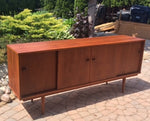 Danish Mid Century Modern Teak Sideboard TV Media Console Large 6 ft – REFINISHED - Mid Century Modern Toronto 2